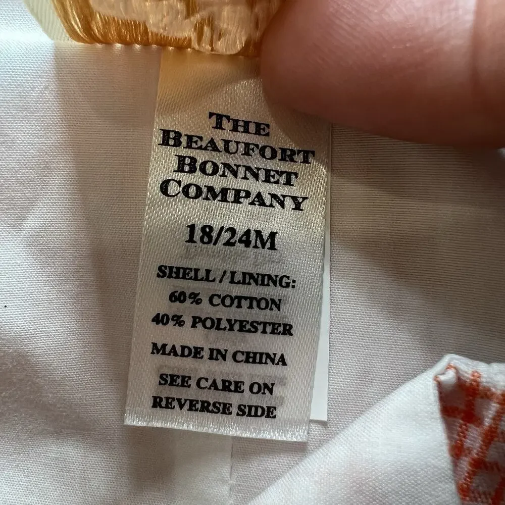 Beaufort Bonnet Embroidered JPE Lot Of Two Gingham Jack‎ Keene Jon Jon Overalls